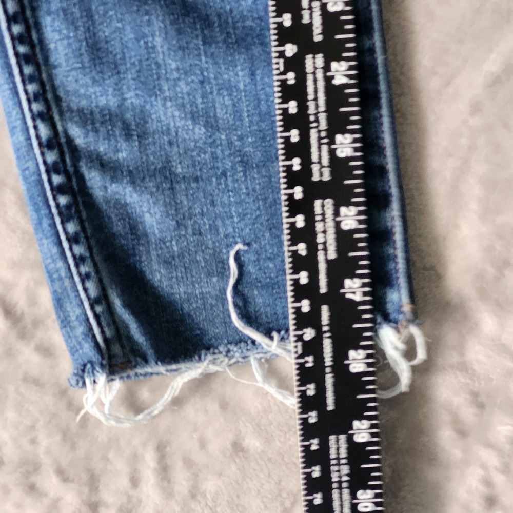 Madewell Jeans Womens 26 Blue 10" High Rise Skinny‎ Raw Hem Medium Wash  Stretch - Picture 8 of 12